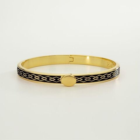 Skinny Parterre Chain 6Mm Black Gold