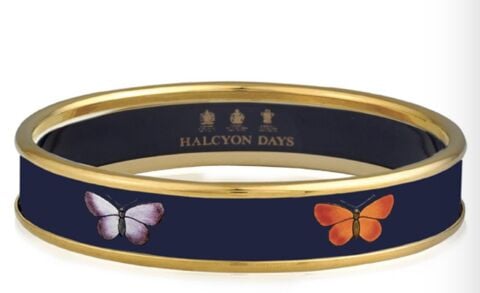 1 Cm Butterfly Navy Medium Bangle