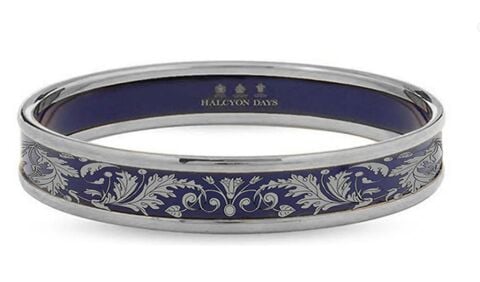 1 Cm Platinum Jubilee Navy Bangle Medium