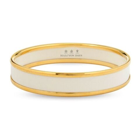 1cm Ivory - Gold - Small Bangle