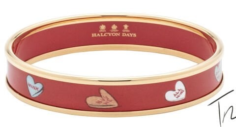 1cm Tug Rice Love Hearts - Red - Bangle Medium