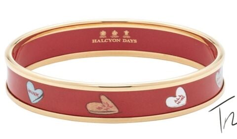 1 Cm Tug Rice Love Hearts Red Bangle Small