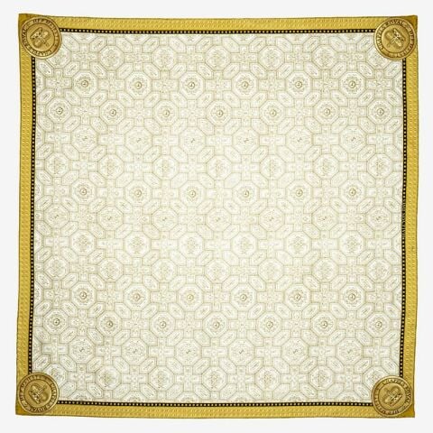 Chapel Royal Livery - Ivory - 90x90 - 100% Silk - Scarf - NEW