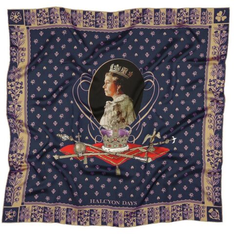 Longest Reigning Monarch 90X90 100 Percent Silk Scarf
