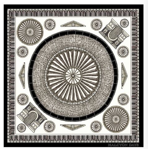 The Royal Albert Hall - Black 90x90  - 100% Silk - Scarf - NEW