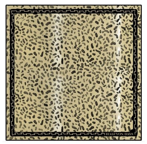 Halcyon Days Leopard 90 x 90 100% Silk Scarf
