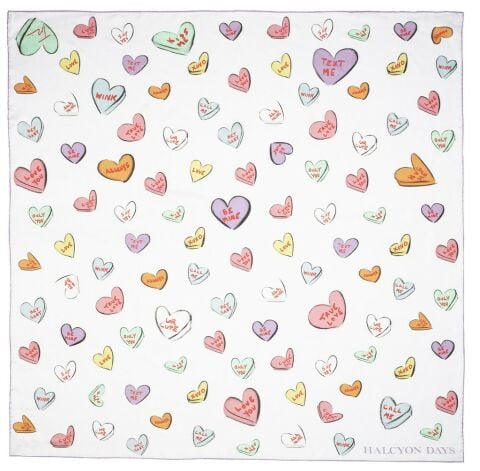 TR - Love Hearts - 90x90 - 100% Silk Scarf