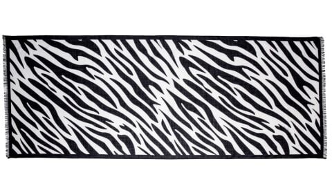 Halcyon Days Zebra Print 170cm x 65cm Wool Silk Long Scarf