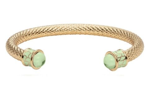 Halcyon Days Salamander Meadow Gold Torque Bangle Bracelet