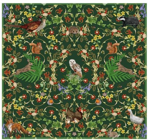 Celebration of the Natural World 120cm x 120cm 70% Wool 30% Silk Scarf