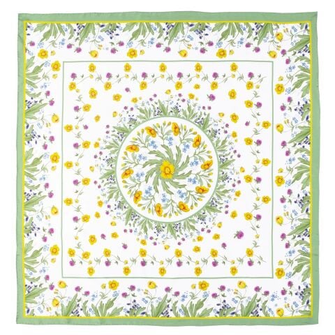 Highgrove Wildflower Border 90 X 90 100 Percent Silk Scarf