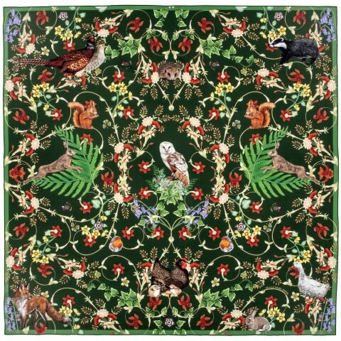 Celebration of the Natural World-90X90cm - 100% Silk Scarf