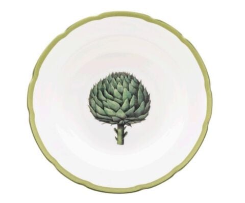 Kitchen Garden Artichoke 8” Scalloped Plate
