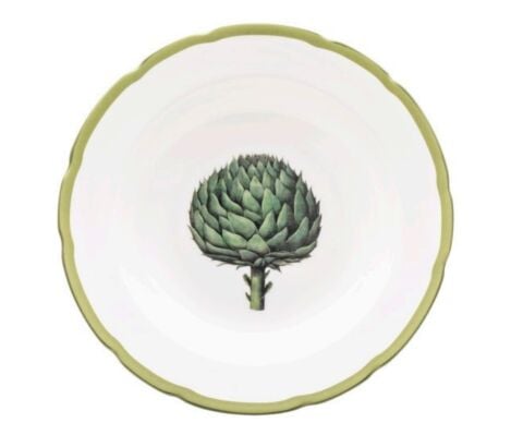 Kitchen Garden Artichoke 8” Scalloped Plate