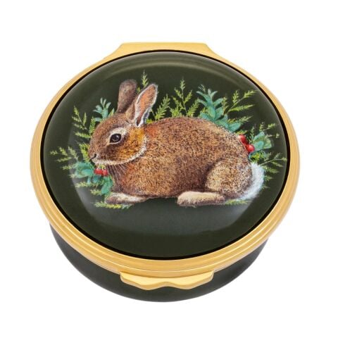 Woodland Wildlife Rabbit Enamel Box