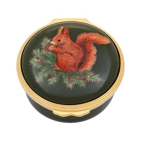 Woodland Wildlife Red Squirrel Enamel Box