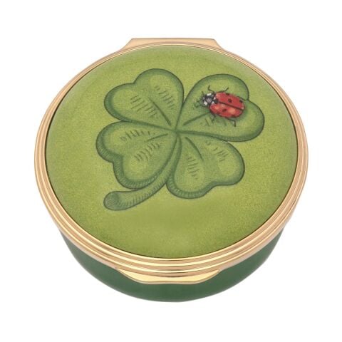 ''Good Luck'' Enamel Box