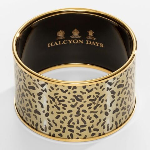 4cm Tug Rice Leopard - Gold Cuff