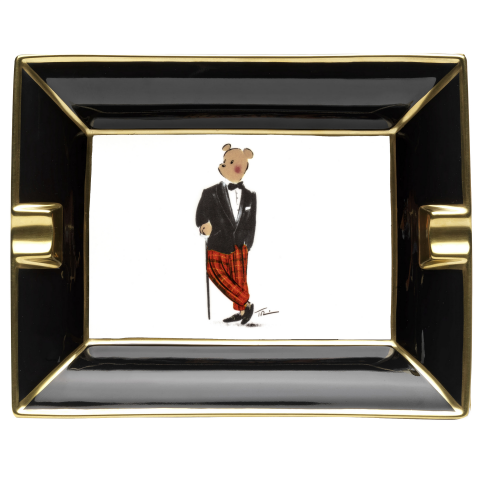 TR Hal The Bear Black Ashtray