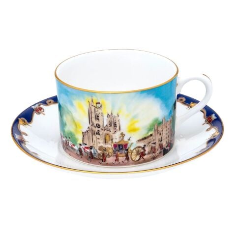 TR Pageantry at Westminster Abbey Teacup & Saucer