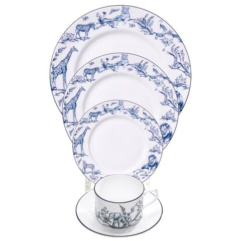 NC Serengeti Multi Animal 5 Piece Place Setting