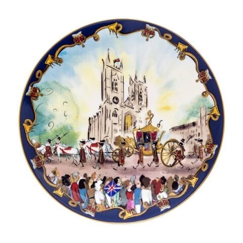 TR Pageantry at Westminster Abbey 10'' Couple Plate