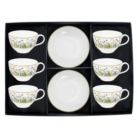 Highgrove Wildflower Teacup Saucer Box Set x 6