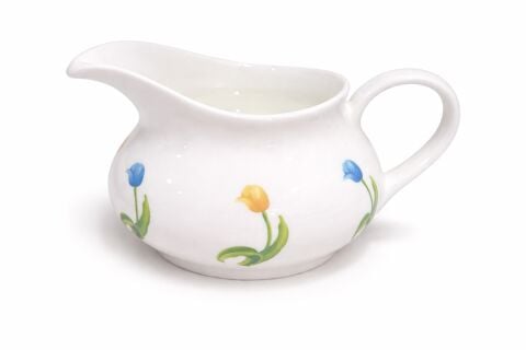 Istanbul Tulip - Blue	- Orange tulip at front - Creamer