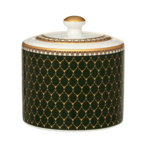 GC - Antler Trellis - Dark Green - Gold - Sugar Bowl