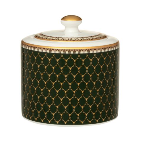 GC - Antler Trellis - Dark Green - Gold - Sugar Bowl