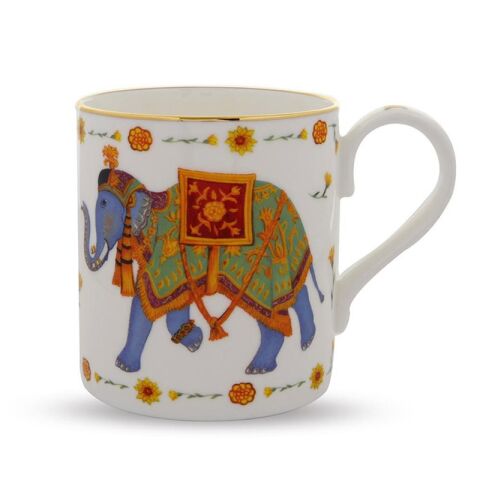 Ceremonial Indian Elephant - White - Mug