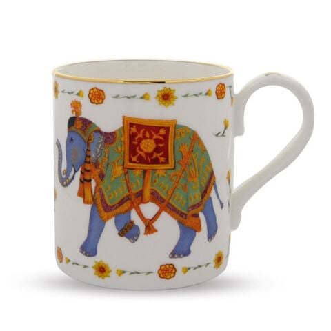 Ceremonial Indian Elephant - White - Mug