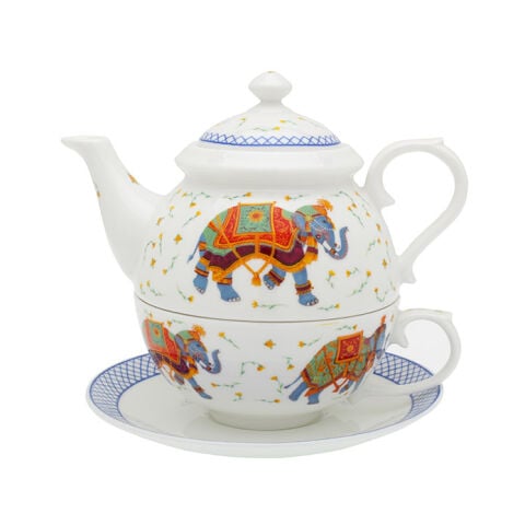Ceremonial Indian Elephant White Tea For One