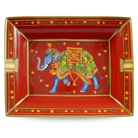 Ceremonial Indian Elephant Red Ashtray