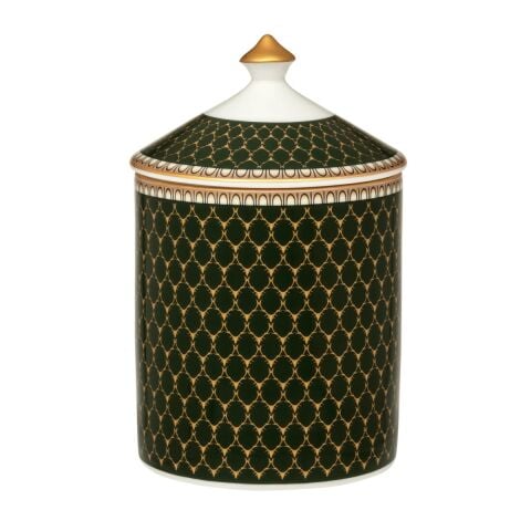 GC - Antler Trellis - Dark Green - Gold - Scottish Pine -Lidded Candle