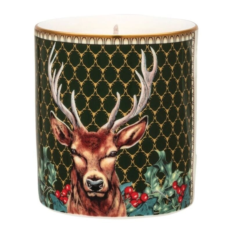 GC - Antler Trellis Green & Stag -Scot Pine- Unlidded Candle