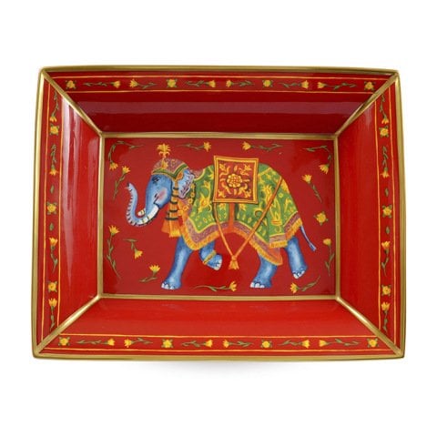 Ceremonial Indian Elephant - Red - Trinket Tray