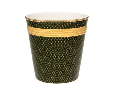 Gc Antler Trellis Dark Green Gold Cachepot