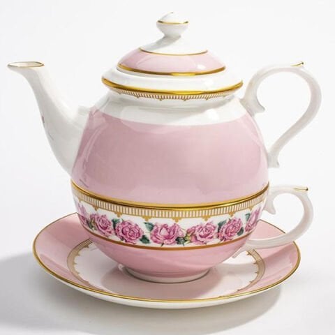 CoM - Shell Garden Floral - Rose Pink  - Tea for One