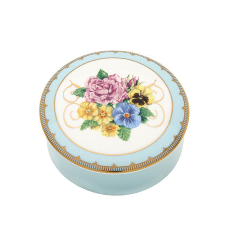 Com Shell Garden Round Trinket Box