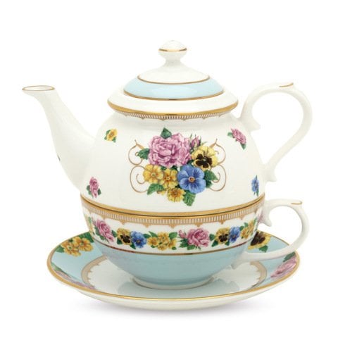 CoM - Shell Garden Floral - Blue - Tea for One