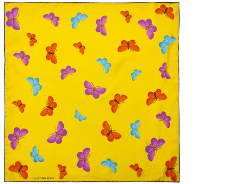 Butterfly Buttercup 45X45 %100 Silk Scarf