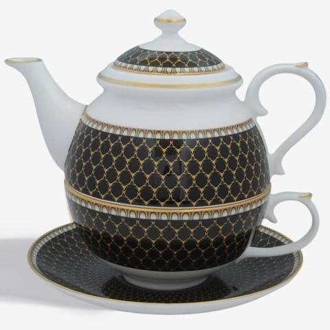 Antler Trellis - Black - Tea for One