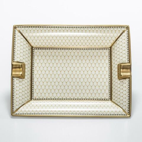 Antler Trellis - Ivory - Gold - Ashtray
