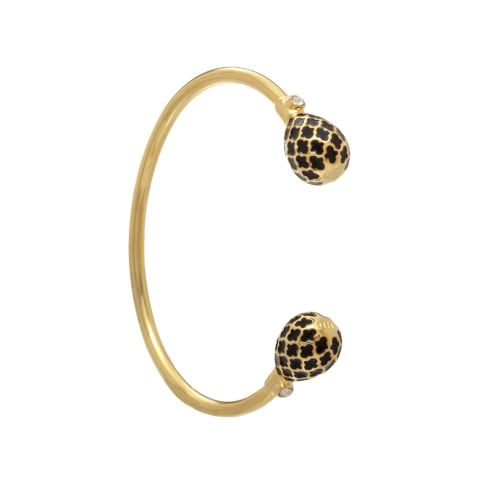 Agama Black Gold Torque Bangle