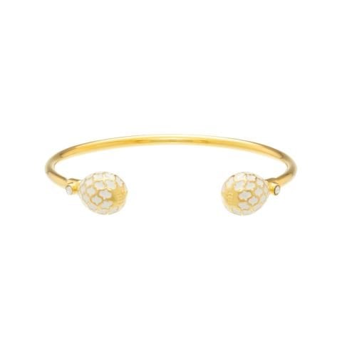 Agama Cream Gold Torque Bangle