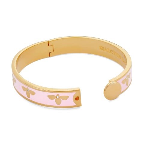 1cm Bee Pink Gold Hinged Bangle