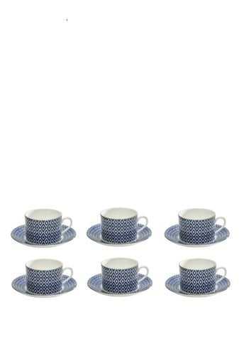 HRP - Aragon - Midnight Palladium - Tea Cup & Saucer Set x 6