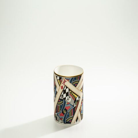 Lets Play Cards Gold Pen Pot