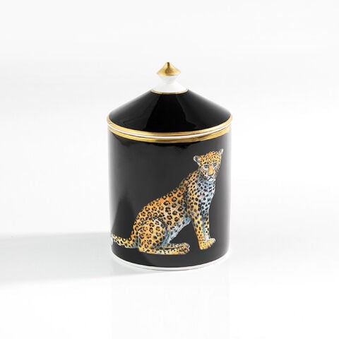 Mw Leopard Black Jasmine Lidded Candle